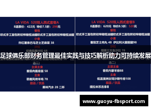 足球俱乐部财务管理最佳实践与技巧解析助力可持续发展 足球俱乐部财务管理最佳实践与技巧解析助力可持续发展